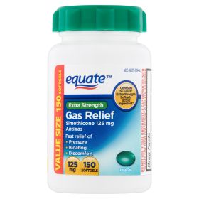 Equate Extra Strength Gas Relief Softgels Value Size;  125 mg;  150 Count