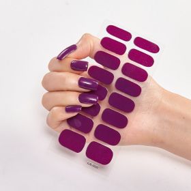 Pure Color 16 Nail Stickers (Option: CS0020-2PCS)