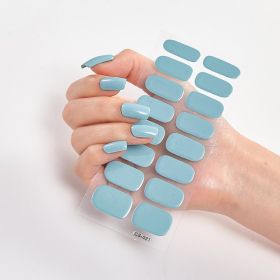 Pure Color 16 Nail Stickers (Option: CS0021-3PCS)
