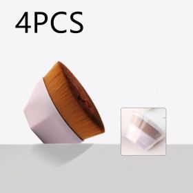 Foundation Brush BB Cream Makeup Brushes Loose Powder Brush Flat Kit (Option: 4pcs Pink With Box)