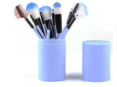 12pcs Makeup Brush Set Blush Eyeshadow Eyelash Highlighter Makeup Brush (Option: Blue-Q12pc)