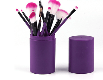 12pcs Makeup Brush Set Blush Eyeshadow Eyelash Highlighter Makeup Brush (Option: Puple-Q12pc)