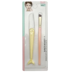 WEL-031 Fish-shaped Eyebrow Trimming Knife (Color: Yellow)