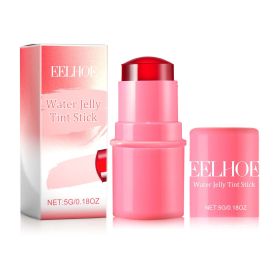 EELHOE Fruit Jelly Blush Lip Gloss Stick Lazy Contouring Even Skin Tone Brightening And Colorful Easy To Apply Lip Gloss Stick (Color: Red)