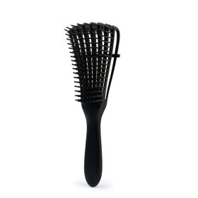 Detangling Hair Brush Massage Wet Hair Comb Detangler Hair Brush Wavy/Curly Wet/Dry/Oil/Thick Hair (Color: Black)