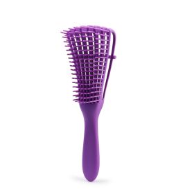 Detangling Hair Brush Massage Wet Hair Comb Detangler Hair Brush Wavy/Curly Wet/Dry/Oil/Thick Hair (Color: Purple)