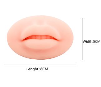 Microblading Reusable 5D Silicone Practice Lips Skin European Solid lip block For PMU Beginner Training Tattoo Permanent Makeup (Color: White Skin)