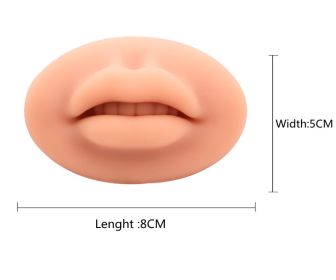 Microblading Reusable 5D Silicone Practice Lips Skin European Solid lip block For PMU Beginner Training Tattoo Permanent Makeup (Color: Yellow Skin)