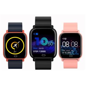 Smart Fit Multi Function Smart Watch Tracker and Monitor (Color: Black)
