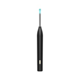 Ear picking Stick Smart Visual Wi-Fi Visible Ear Wax Elimination Spoon USB P1 (Color: Black)